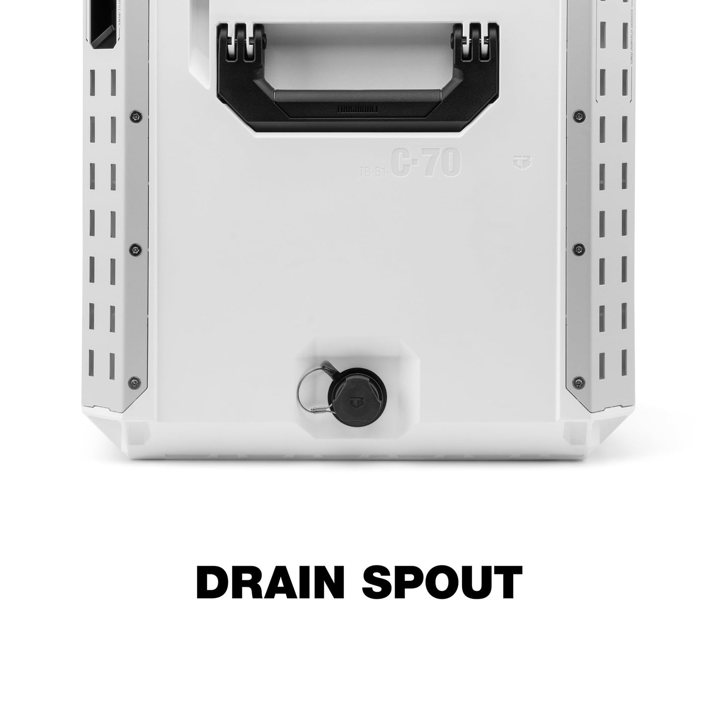 ToughBuilt XL Cooler, Stackable 38 Quart Hard Shell Chest for StackTech Boxes and Totes, White
