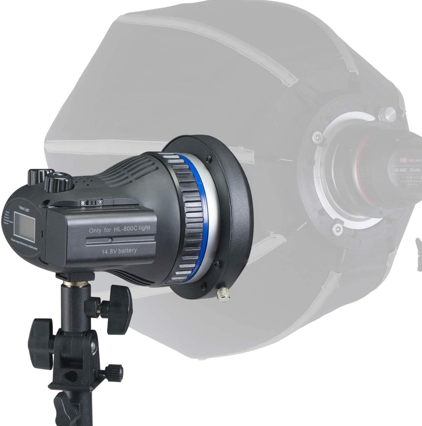 Wellmaking 80W Portable LED Light Continuous Light 5600K CRI 98 COB Spotlight Video Light Dimmable Lightweight Noiseless Fresnel Lens AC/DC Bowens Mount Wireless Remote Control Comes with Light Bag