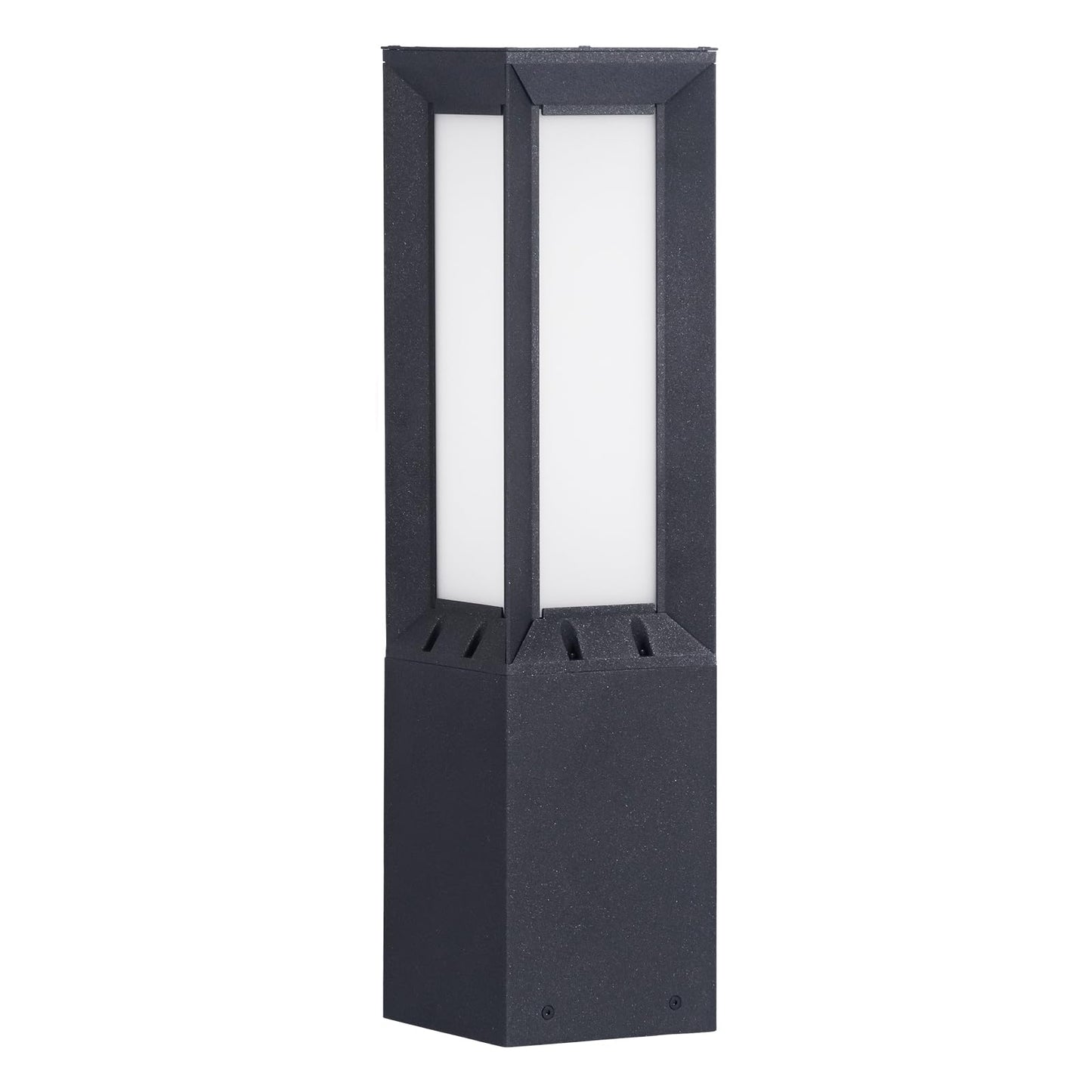 Linkmoon Solar Pathway Lights Outdoor, 23.6" Landscape Path Lights, IP65 Waterproof Bollard Light, Dusk to Dawn Solar Lamp Path Light, 3000K Commercial Pathway Lighting for Driveway Walkway Lawn Patio