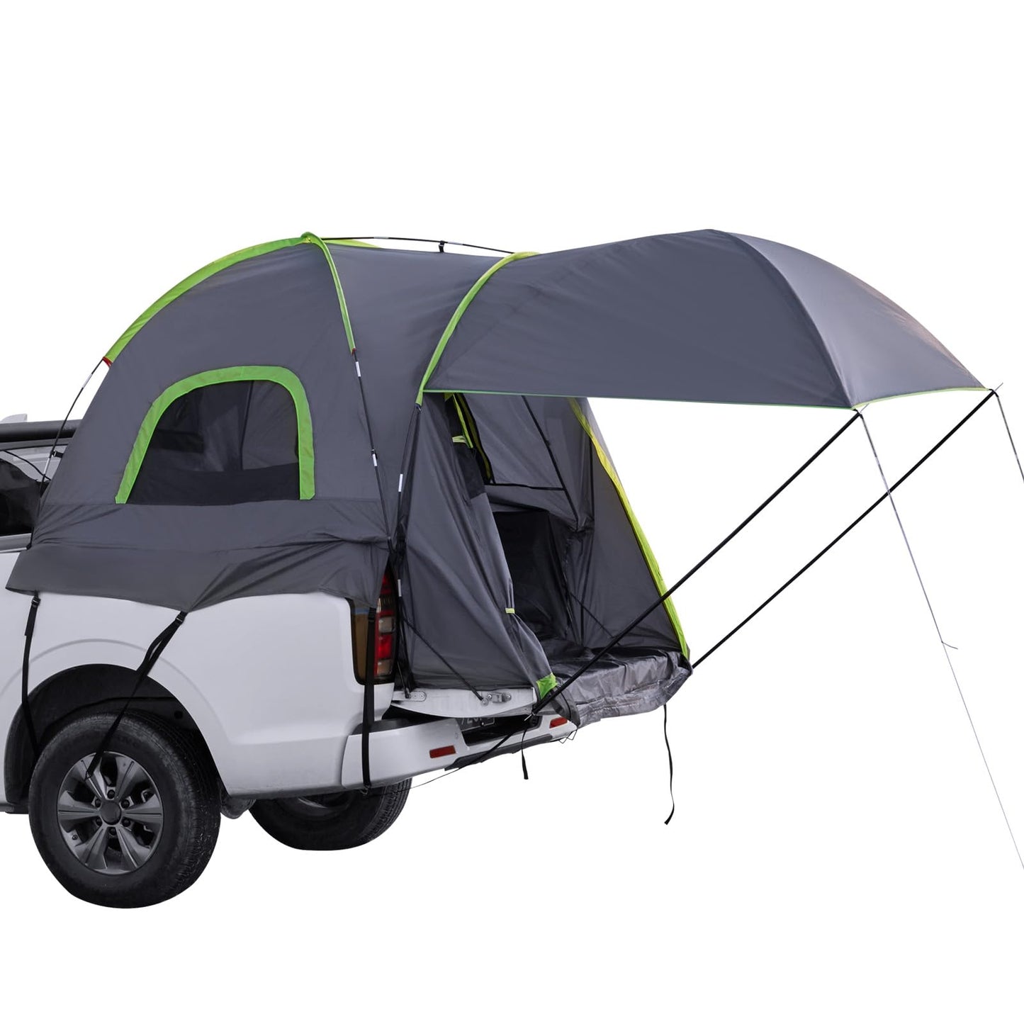 VEVOR Pickup Truck Tent, Fits 8.0-8.2 ft Truck Tents for Camping, Waterproof PU2000 2-3 Person Sleeping Truck Bed Tent, Sturdy Truck Bed Camper Shell with Expandable Awning, Rainfly, Storage Bag