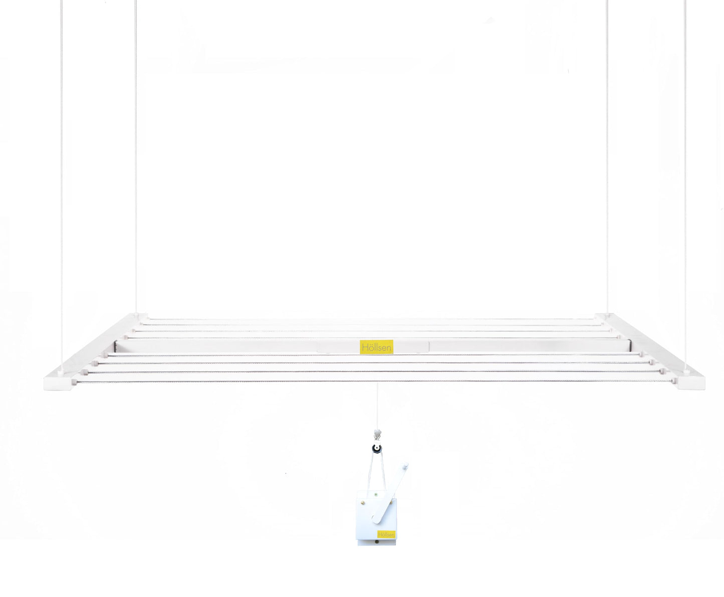 Höllsen Ceiling Mounted Pulley Drying Rack – Aluminum Clothesline for Indoor or Outdoor Use – Space-Saving Solution for Modern Laundry Rooms (47.3" x 23.6")