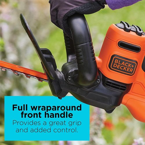 BLACK+DECKER 22" Electric Hedge Trimmer - Lightweight 4.0 Amp Dual Action with Full Wraparound Handle