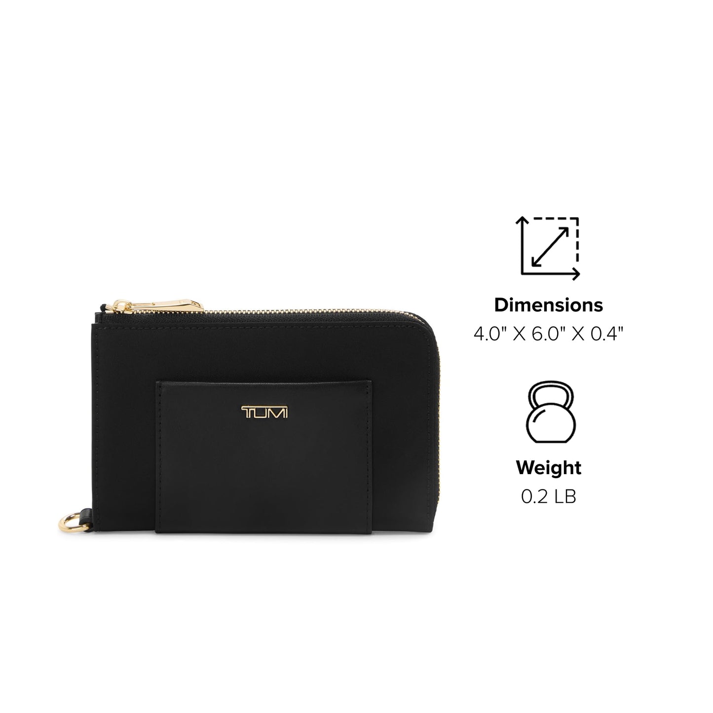 Tumi Unisex Passport Case Black/Gold One Size
