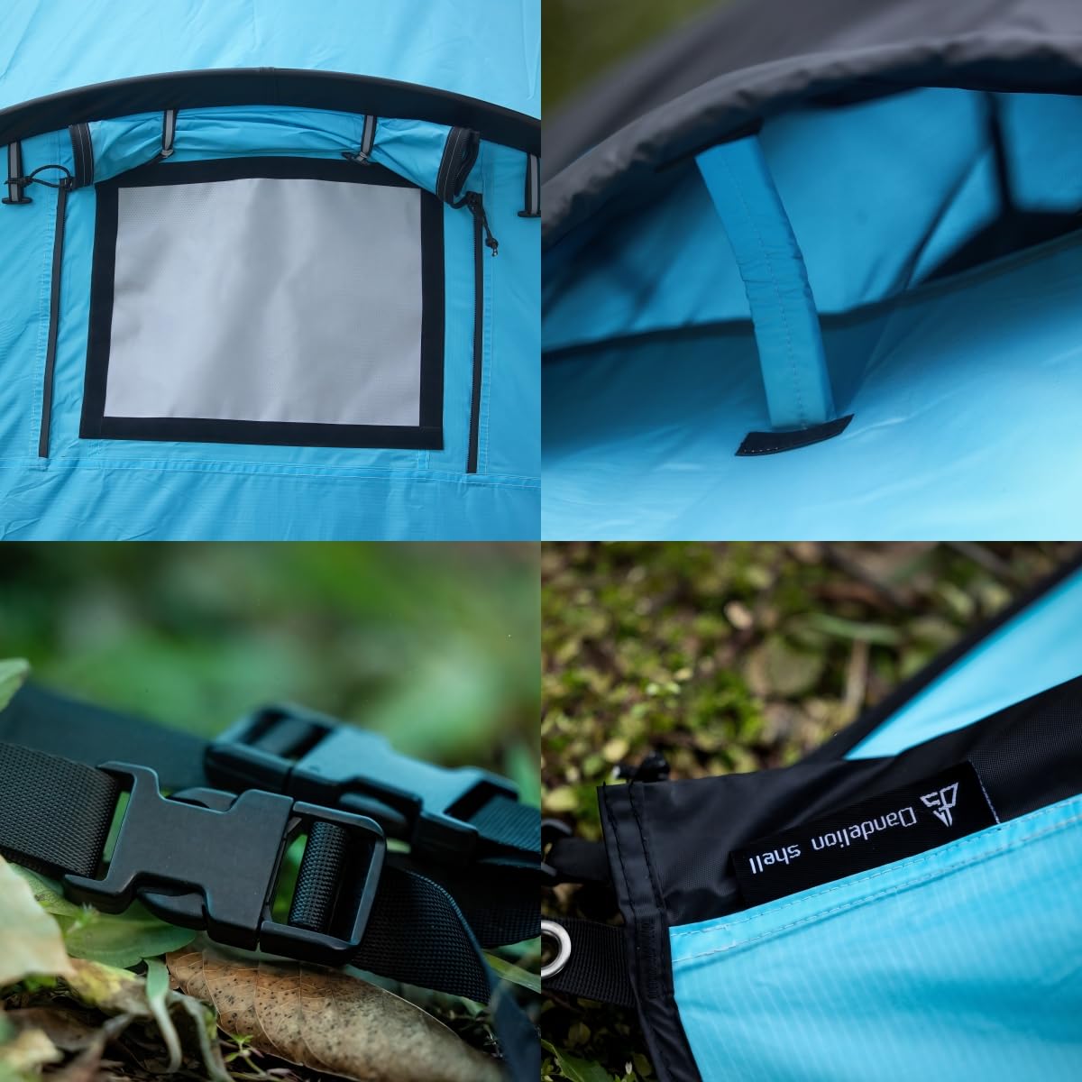 Dandelion Shell Hot Tent with Stove Jack Camping Winter 4 Season Tent 1-2 Person Backpacking for Camping Hiking Hunting Fishing Waterproof Windproof Lightweight 153 x 67 x 43 (inches)