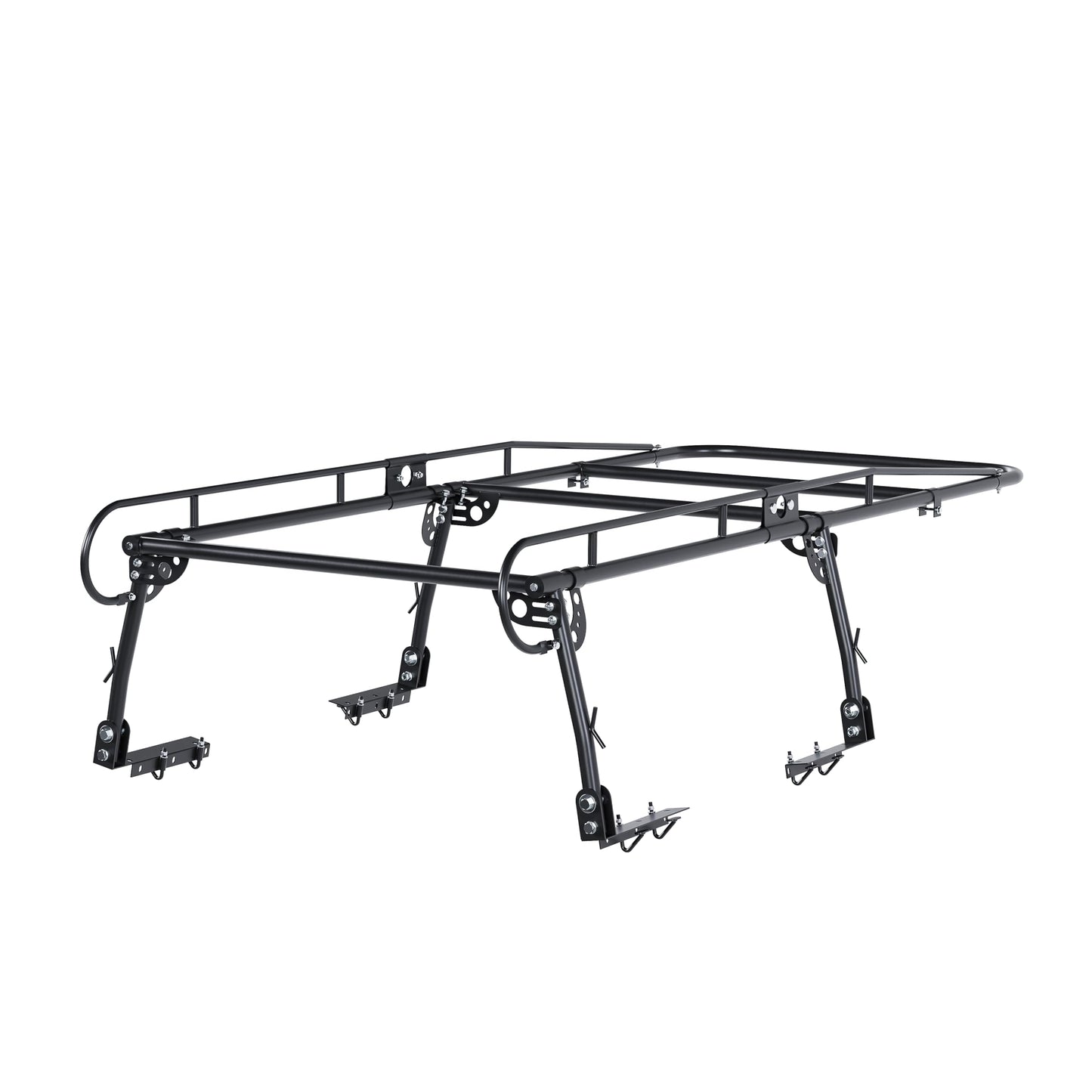 ALMULOO Adjustabl Truck Ladder Rack 60" W x 138" L x 34" H Universal Truck Pickup Bed Contractor Rack Heavy Duty Steel Lumber Utility Kayak Rack 1000lbs