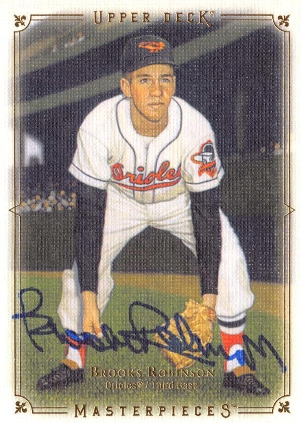 Sports Memorabilia Autograph Warehouse 302468 2008 Brooks Robinson Autographed No.9 Baseball Card - Baltimore Orioles