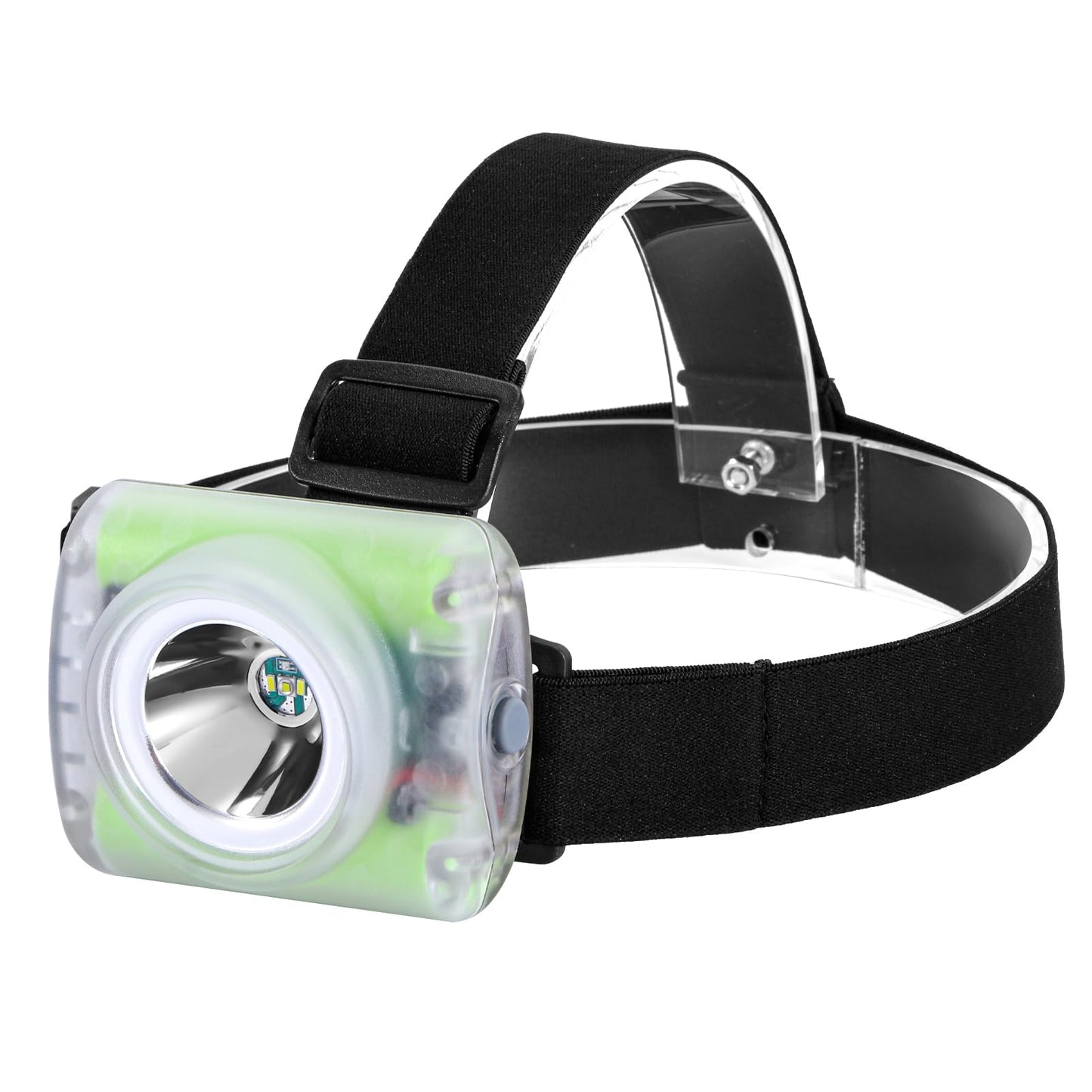 Vanvale High Lumen Superbright LED Hard Hat Mine Light with Charger, 3 Modes IP68 Waterproof/Rechargeable Mining Light Hands Free Lightweight Flashlight for Outdoor Mining Hiking Fishing