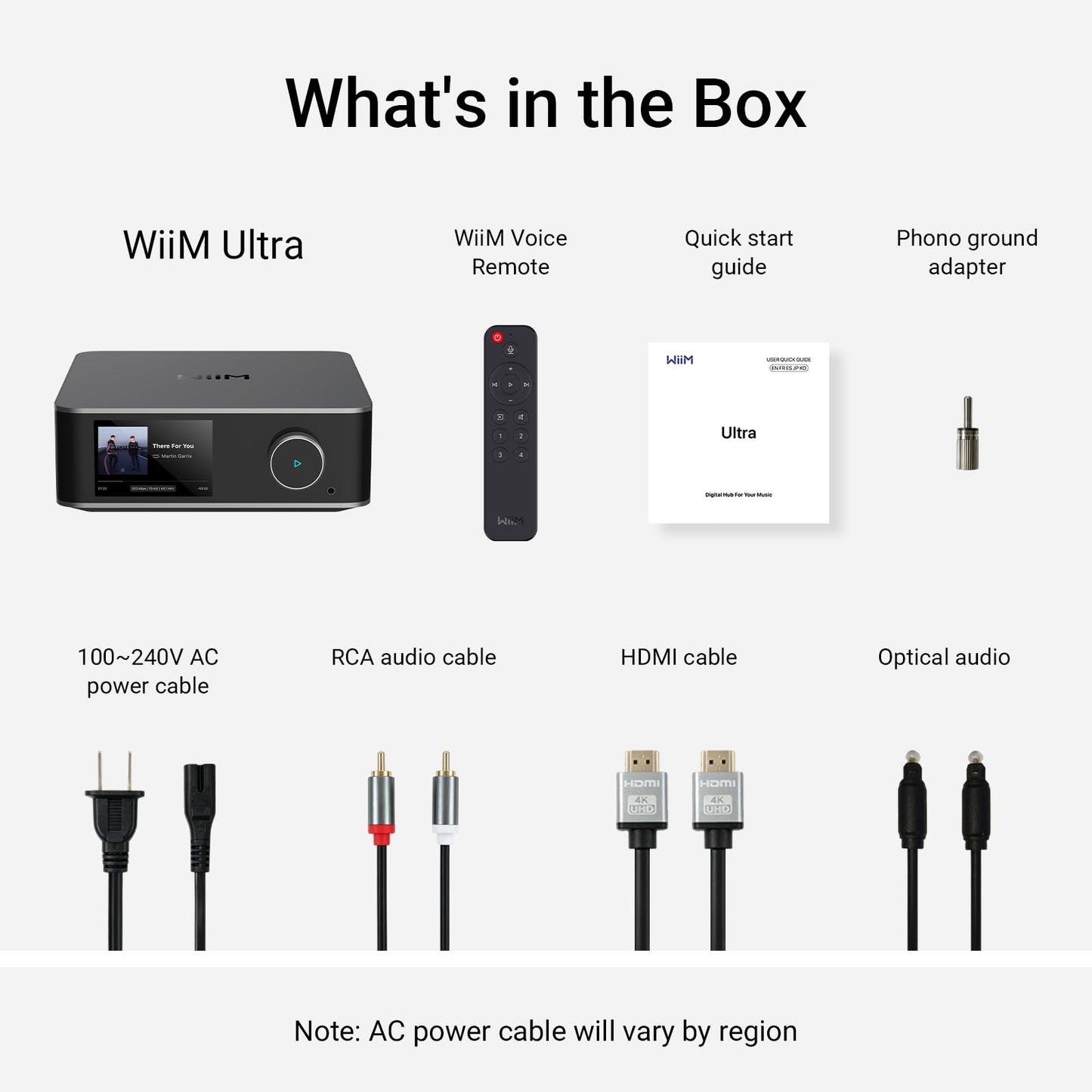 WiiM Ultra Music Streamer & Digital Preamp | 3.5" Touchscreen, Compatible with Google Cast & Alexa, Stream Spotify, Amazon Music, Tidal & More | HDMI ARC, Phono Input & Headphone Output | Space Gray