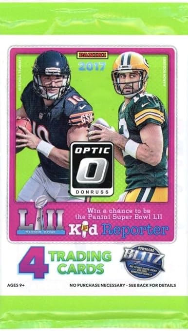 2017 Donruss Optic Football Factory Sealed Pack with ROOKIE Card! Look for Rookies & Autographs of Patrick Mahomes Deshaun Watson Christian McCaffrey Alvin Kamara & Many More!
