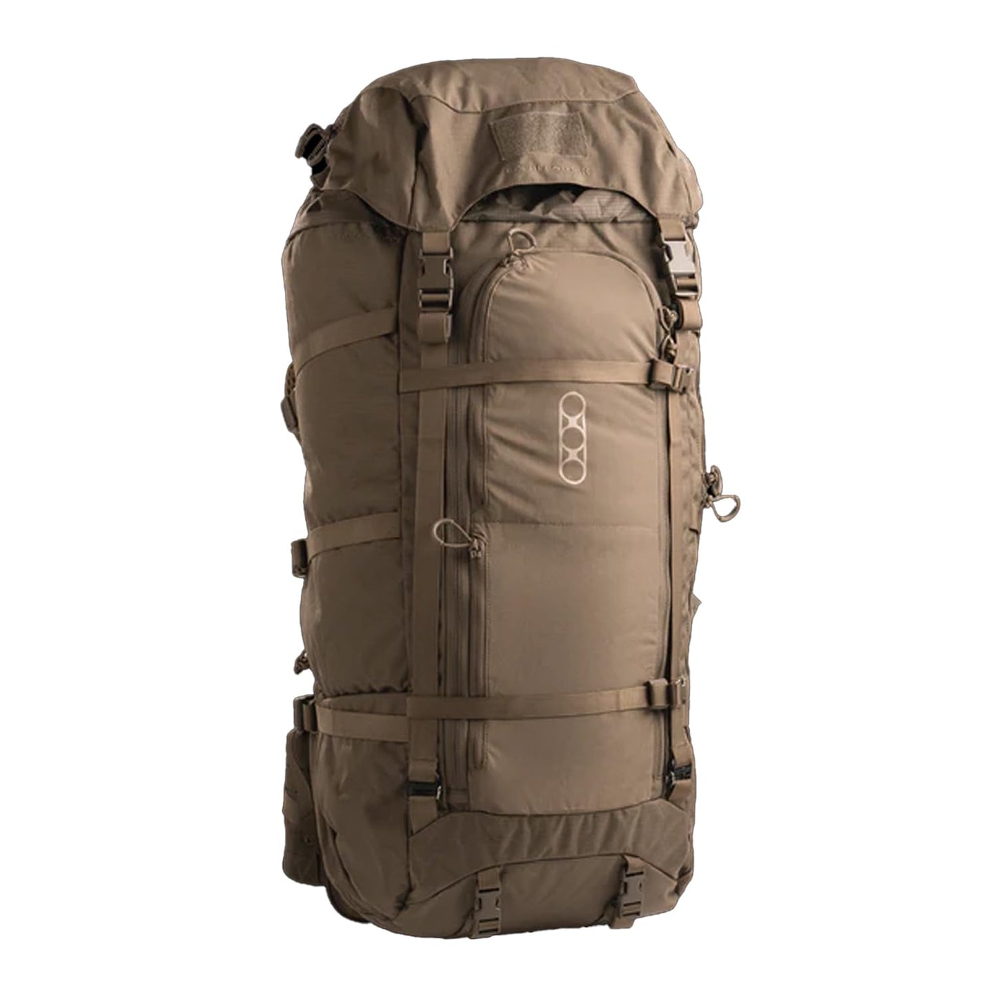 Eberlestock Brooks 7000 Pack – EMOD Attachment Bag for Extended Backcountry Hunts – 7,000 Cubic Inches of Storage – Expedition-Class Roll-Top Backpack with Lid – Compatible with Modframe – Dry Earth