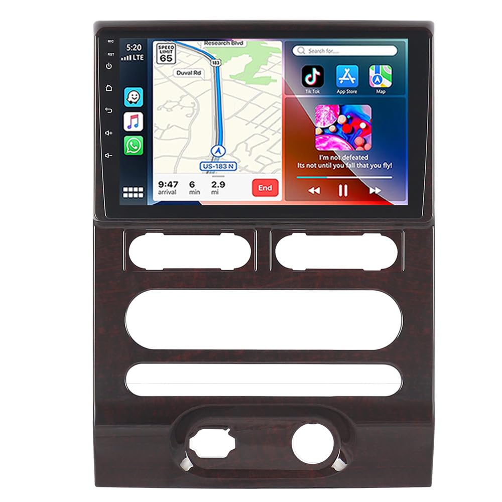 ASURE 9 inch Android 15 Car Stereo Radio for Ford Expedition 2007-2014 Auto Air Conditioner,4G+64G GPS Navigation Unit with Wireless Carplay,Android Auto,1280x800 HD Touchscreen Multimedia Player