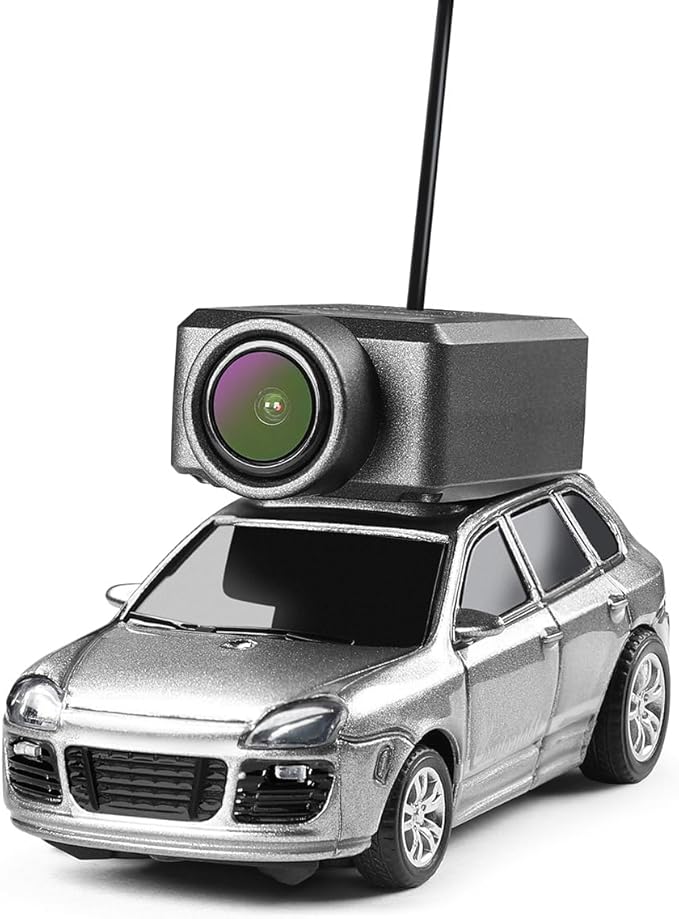 Aetheria WL Mini RC Car with HD FPV Camera 1/64 Remote Control Car FPV RC Drift Cars with LED Ambient Lights & Interactive Controls & 3-Speed Modes Gift for Adult (Grey)