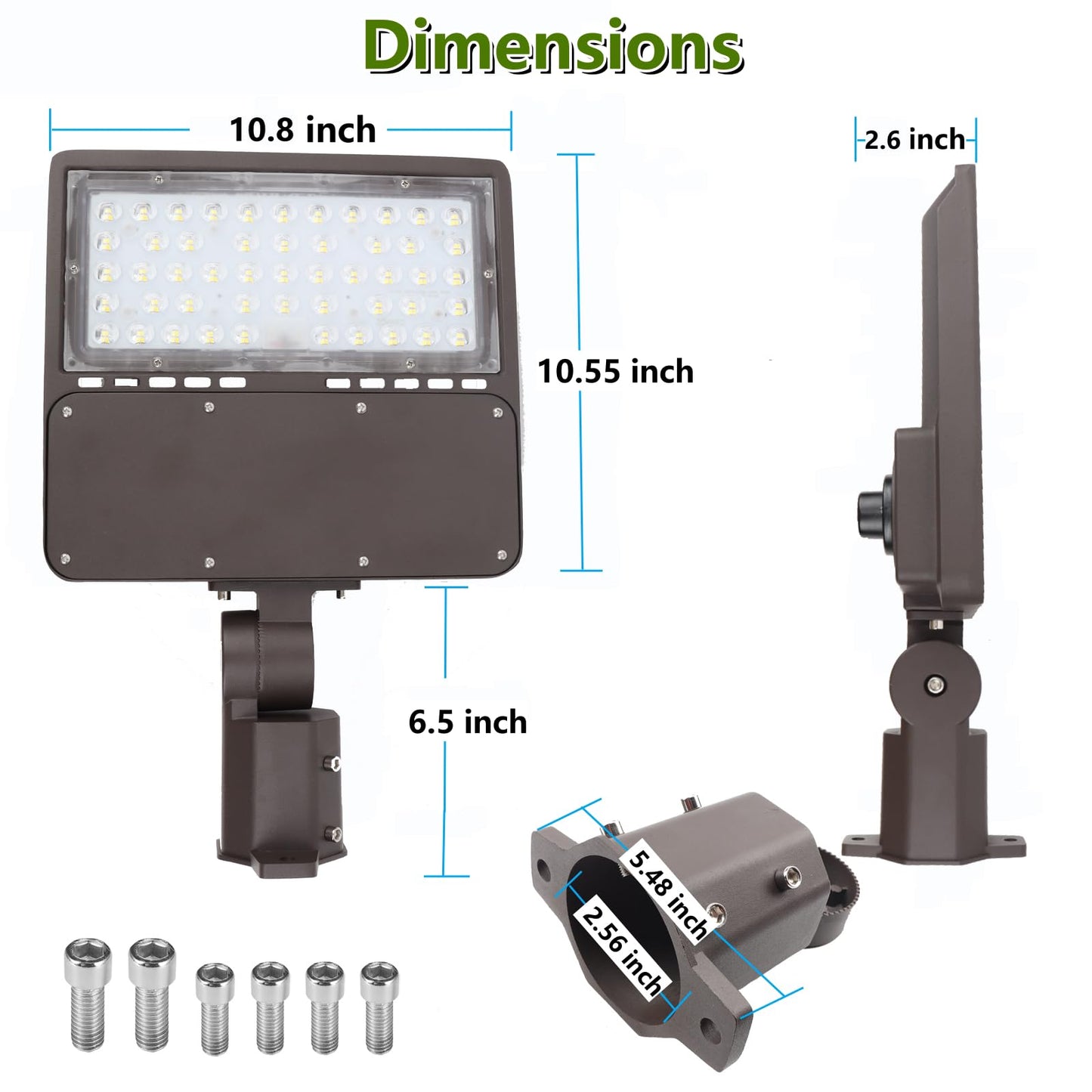 WHLED 2PACK 150W LED Parking Lot Light with Dusk to Dawn Photocell, Slipfitter Mount and Wall Mount Commercial Outdoor Lighting, 100-277V 21000LM 5000K, ETL Commercial LED Security Flood Lights
