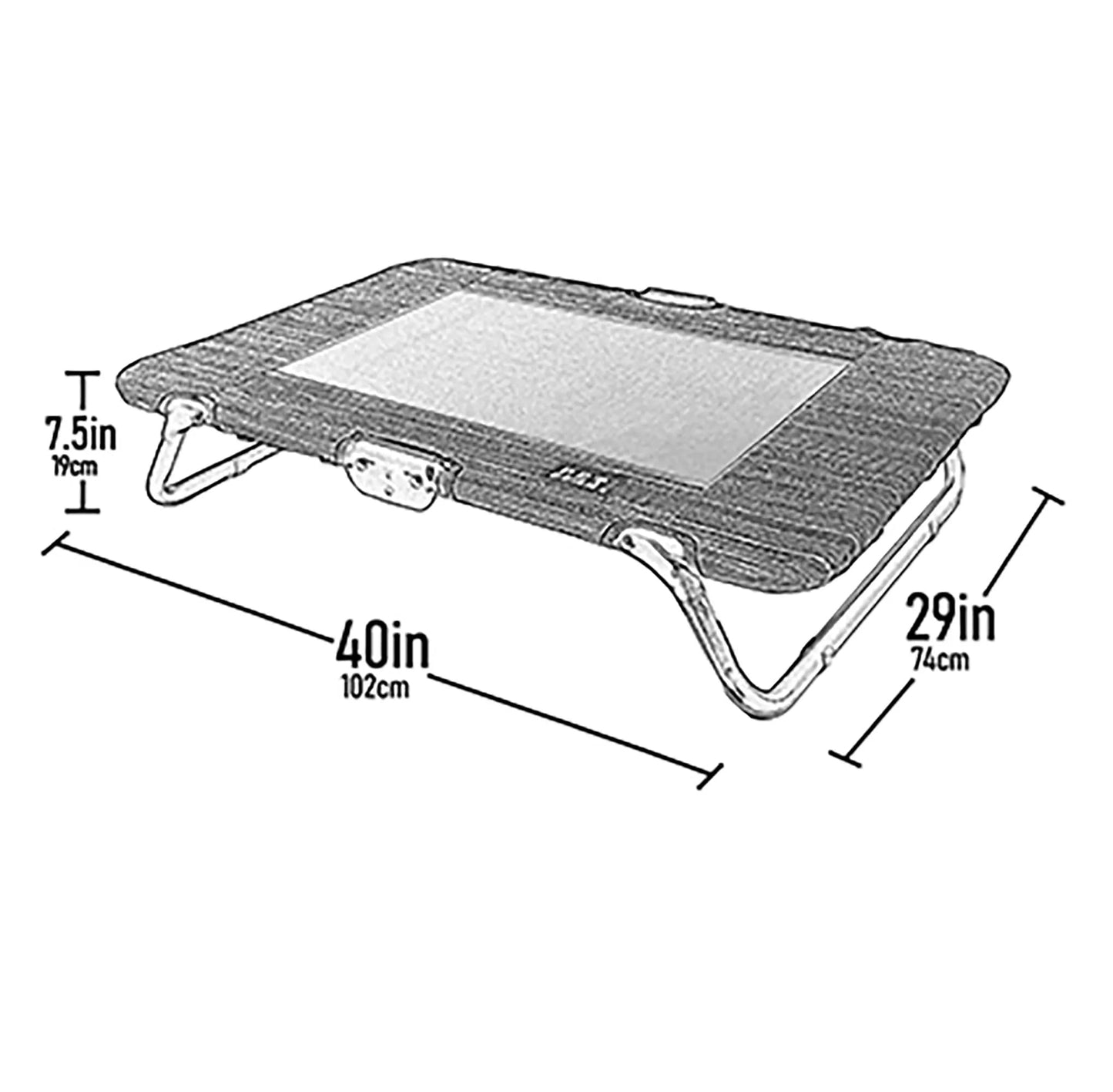 Pet Gear Lifestyle Pet Cot Elevated Bed, No Assembly Required, Premium Tear Resistant Cooling Mesh, Indoor & Outdoor, Lightweight & Portable, 40 Inch, Ocean Blue