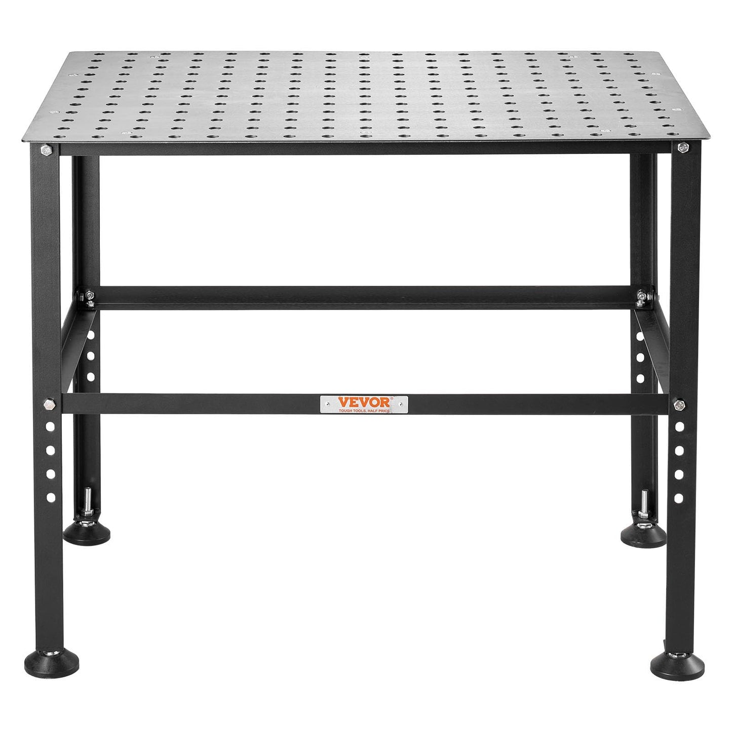 VEVOR Welding Table 36" x 24", 800LBS Capacity Welding Workbench Table, Heavy-Duty Work Bench with 0.63" Fixture Holes and Non-Slip Foot Pads for Welding Assembly Repair Works
