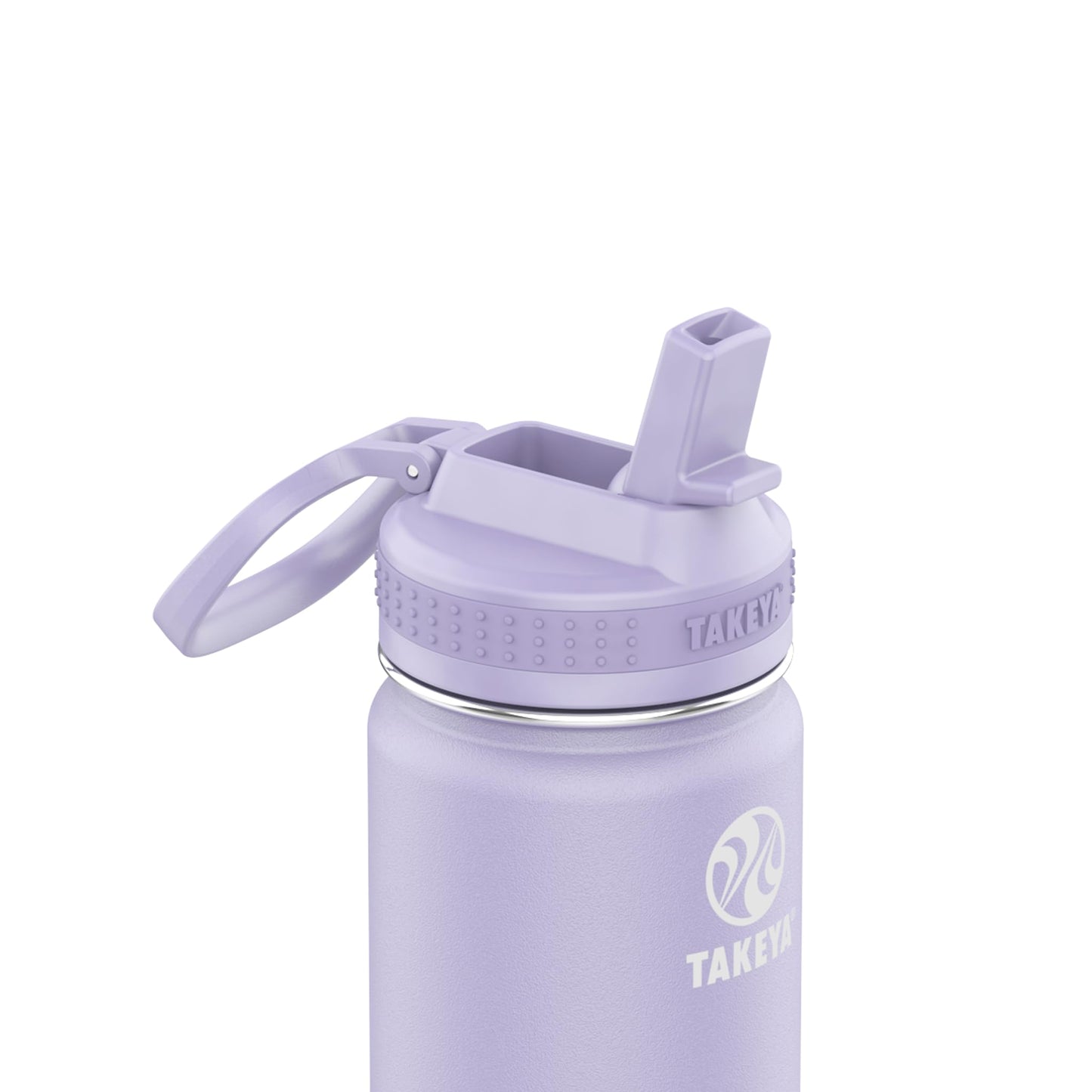 Takeya Actives Water Bottle, Insulated Stainless Steel | Straw Lid | Dishwasher Safe | 18 oz | Pack of 4