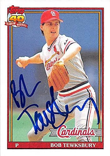 Sports Memorabilia Autograph Warehouse 246118 Bob Tewksbury Autographed Baseball Card - St Louis Cardinals 1991 Topps - No. 88