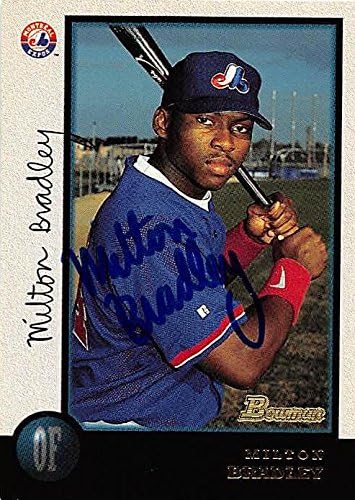 Sports Memorabilia Autograph Warehouse 244838 Milton Bradley Autographed Baseball Card - Montreal Expos FT 1998 Bowman - No. 372