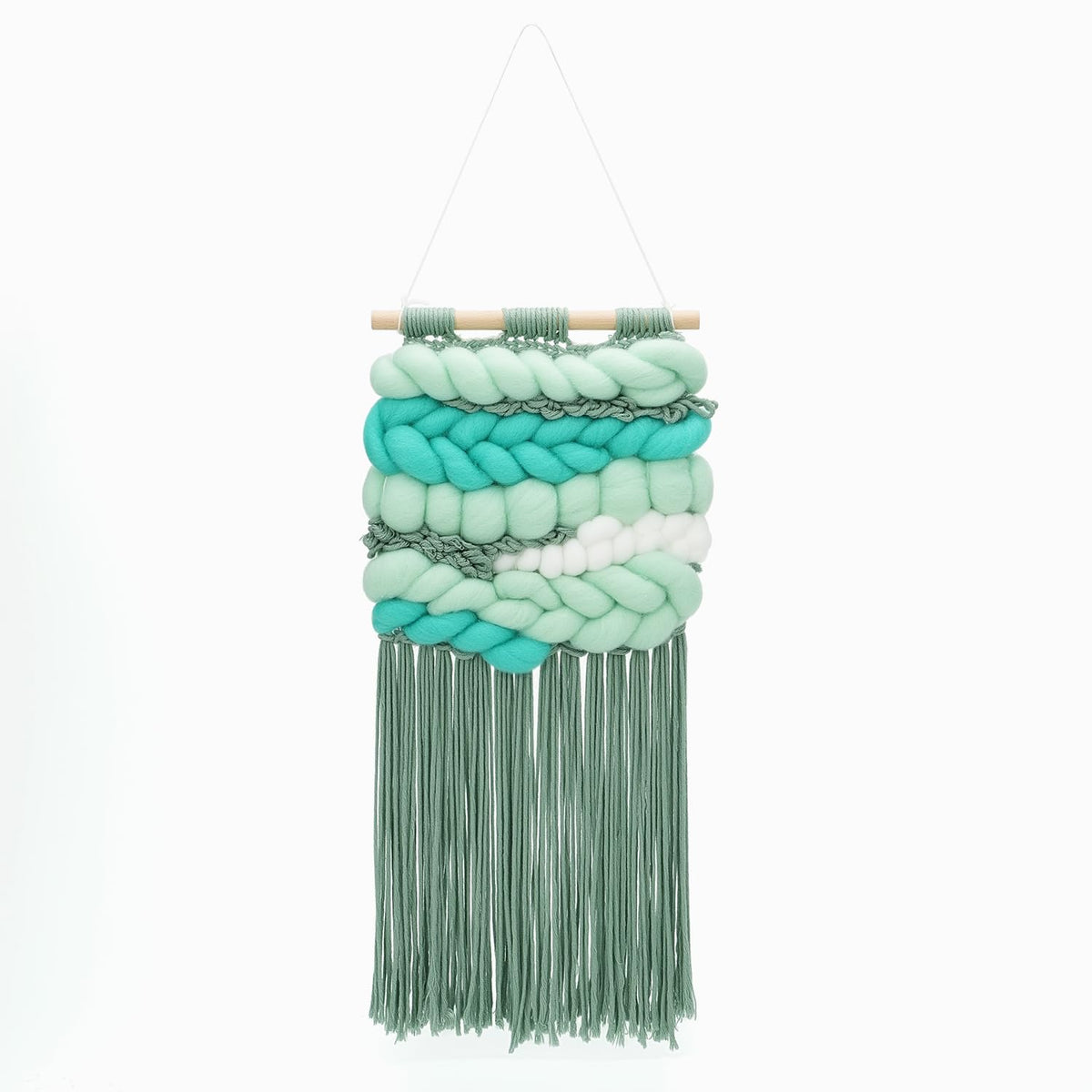 Weaving Loom for Beginners Adults/Kids and 1 Set of Weaving Works Complete Yarn Kit with Detailed Friendly Instructions, Parents and Children in The Holiday Experience Weaving Brings Fun Green