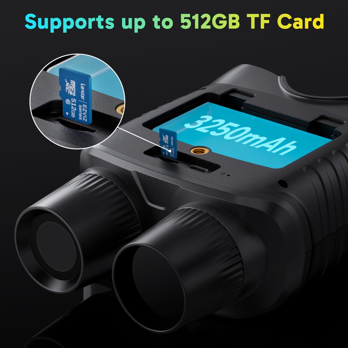 AKASO Seemor-200 Night Vision Goggles - 4K Full Color Night Vision Binoculars for Adults, App-Enabled Photo and Video Saving,AI-ISP 3280FT Viewing Range,16x Digital Zoom for Camping Hiking & Security