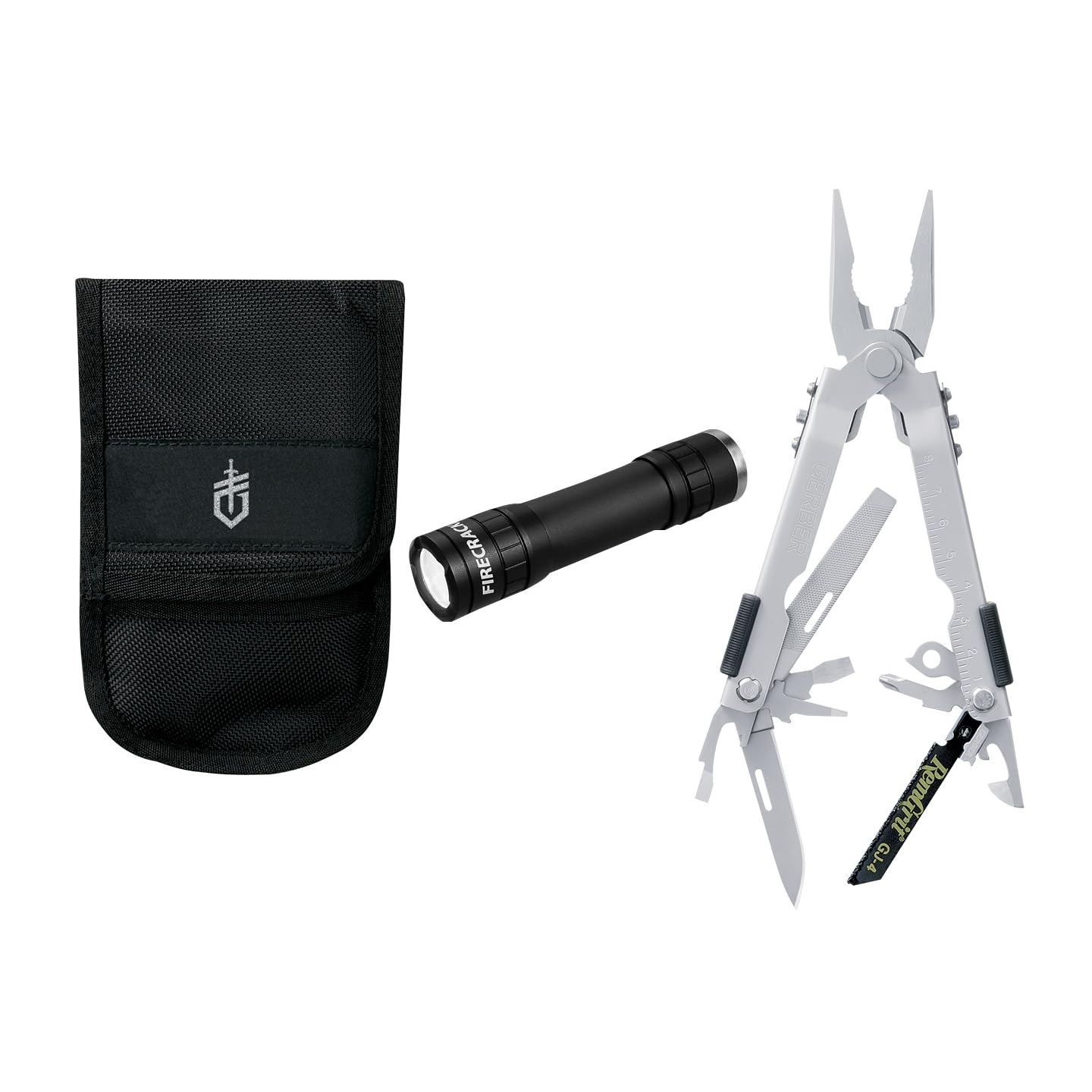 Gerber Gear MP600 Maintenance Kit - Includes Multi-Plier 600, Firecracker Flashlight & Ballistic Nylon Sheath - Premium Multitool & LED Flashlight - Made in USA