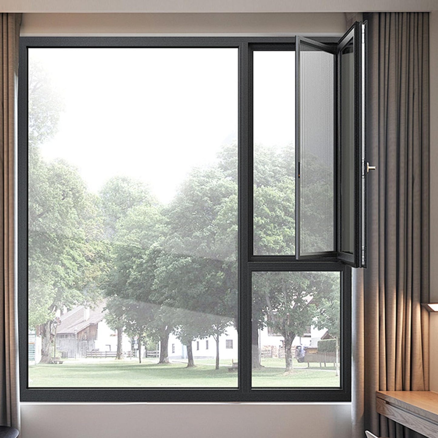 84Inch x 100Feet Window Screen Mesh Roll and Durable Screen Door Replacement, Window Mesh Screen Roll for Windows (Black)