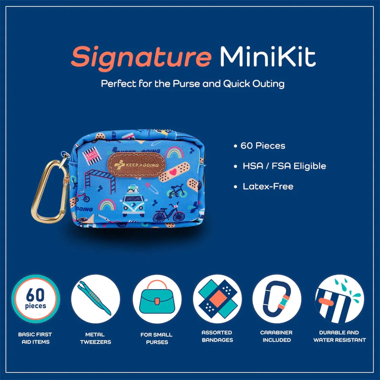 Keep Going Travel First Aid Kit Bundle of 3 Kits, First Aid Kit for Car, Home, Dorm, & Boat with Latex-Free Bandages – Travel Kit Bundle for Families