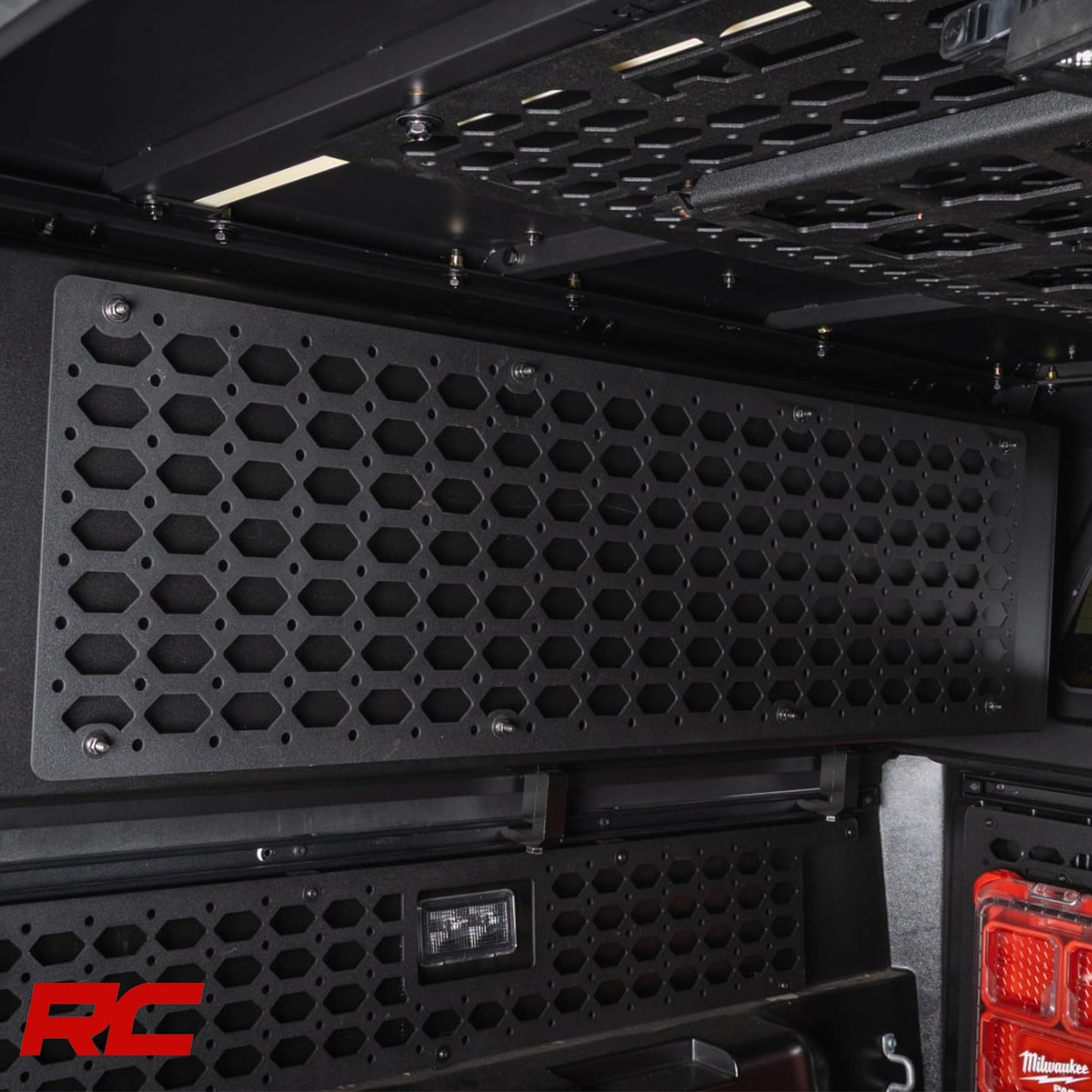 Rough Country Internal Molle Panel Kit for Toyota Tacoma (2016-2026) RC Bed Cap Side Box - Modular Gear Mount Organizer