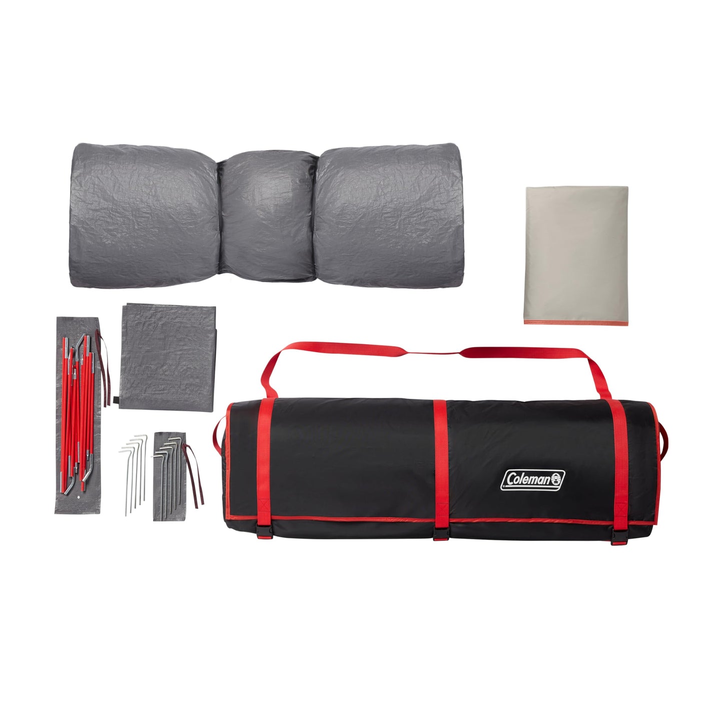 Coleman Skylodge Instant Tent with Rainfly, 4/6/8 Person Family Tent Sets Up in a Minute, Includes Pre-Attached Poles & Carry Bag