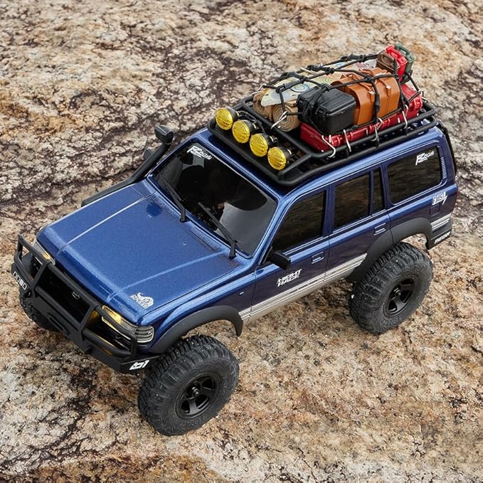 FMS FCX18 RC Cars Accessory for 1:18/1:12 RC Crawler Trucks - Utility Trailer Type C Silver