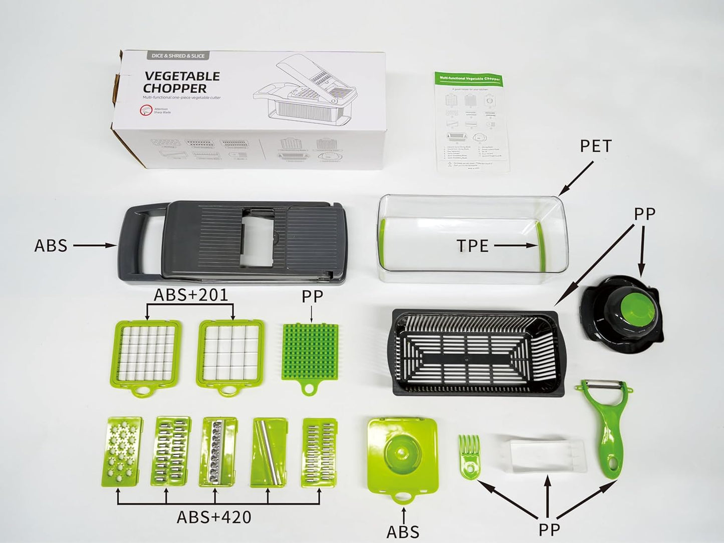 AHA Lifestyles 16-in-1 Vegetable Chopper | Versatile Slicer & Spiralizer for Quick Meal Prep