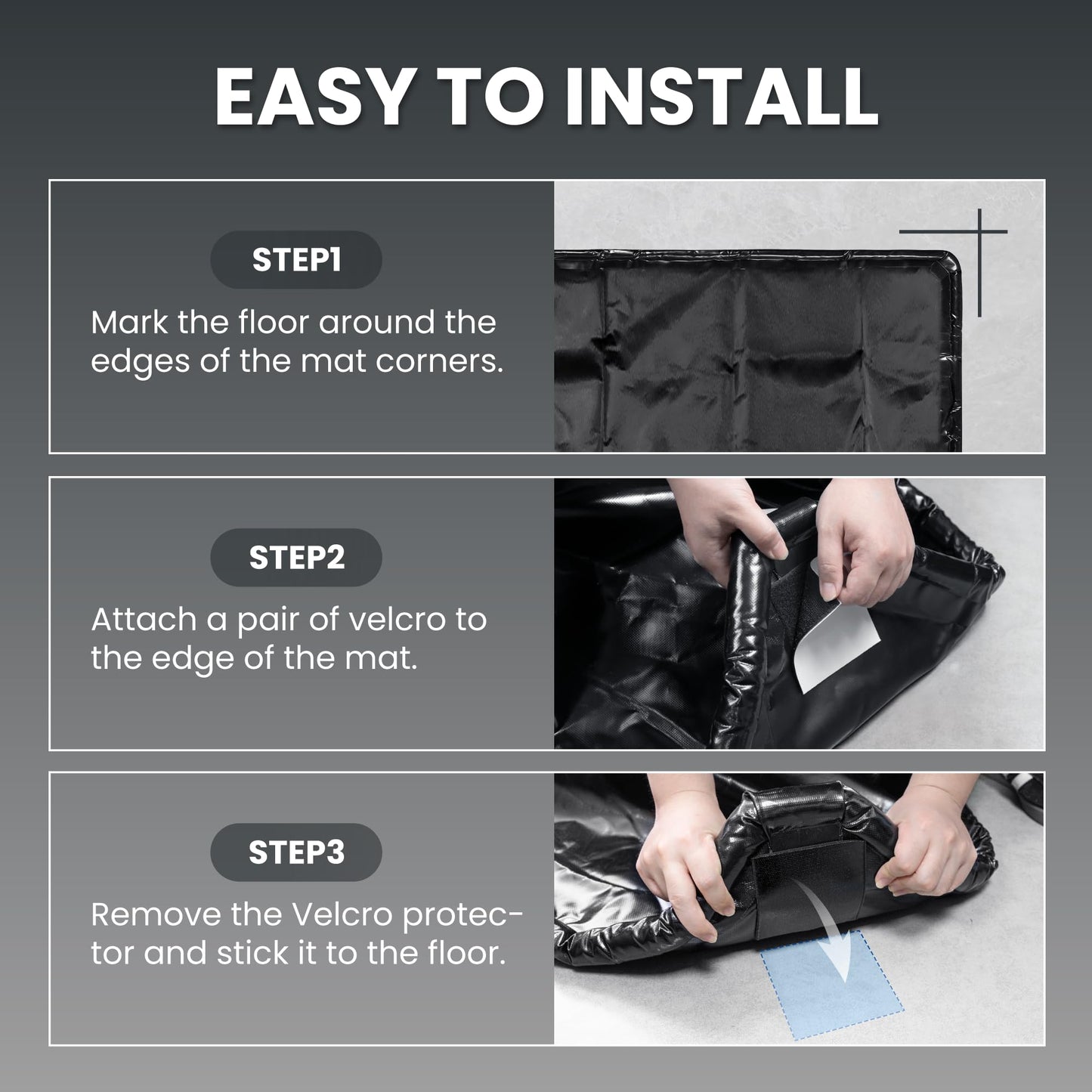DremGara 7'9" x 18' Heavy-Duty Garage Floor Mat - 610GSM Commercial-Grade PVC Containment Mat with 1.2" Raised Edges to Trap Water, Mud, Snow & Oil, Waterproof Garage Floor Mat for Cars, Non-Slip