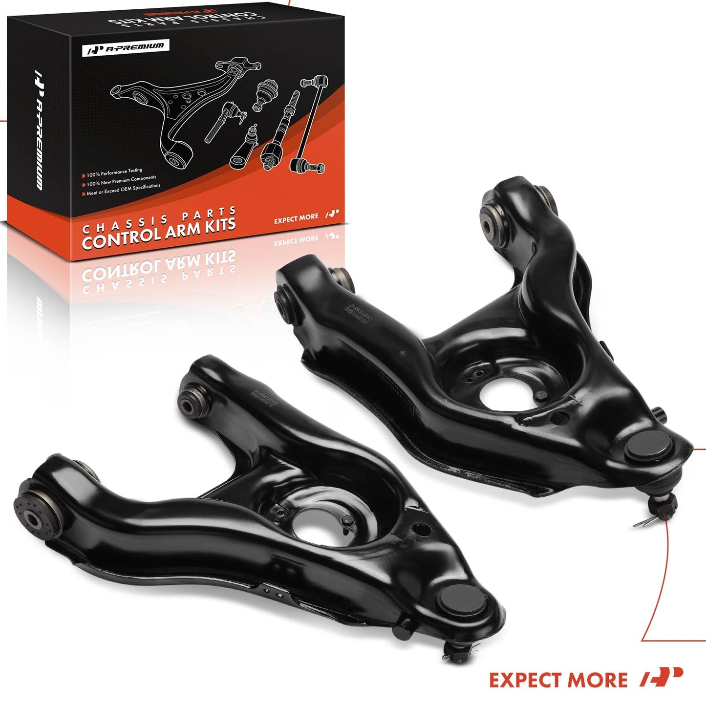 A-Premium 2 x Front Lower Control Arms, with Ball Joint and Bushing, Compatible with Ford F-150 1997-2003, F-150 Heritage 2004, F-250 1997-1999, Expedition & Lincoln Blackwood, Navigator, RWD Only