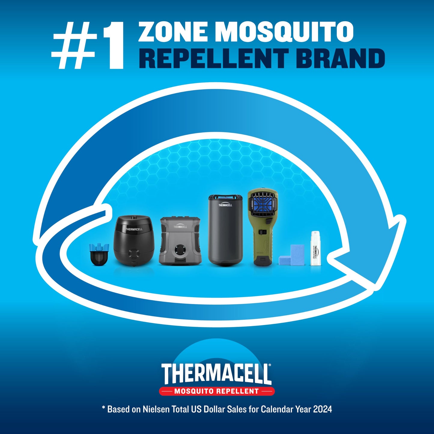 Thermacell Fuel-ZoneGuard Mosquito Repellent Refill; 15-Foot Zone of Scientifically Proven Outdoor Protection; Fuel-Powered; Patio Shield; 300-Hr Refill; Bug Spray Alternative; Scent Free; DEET-Free