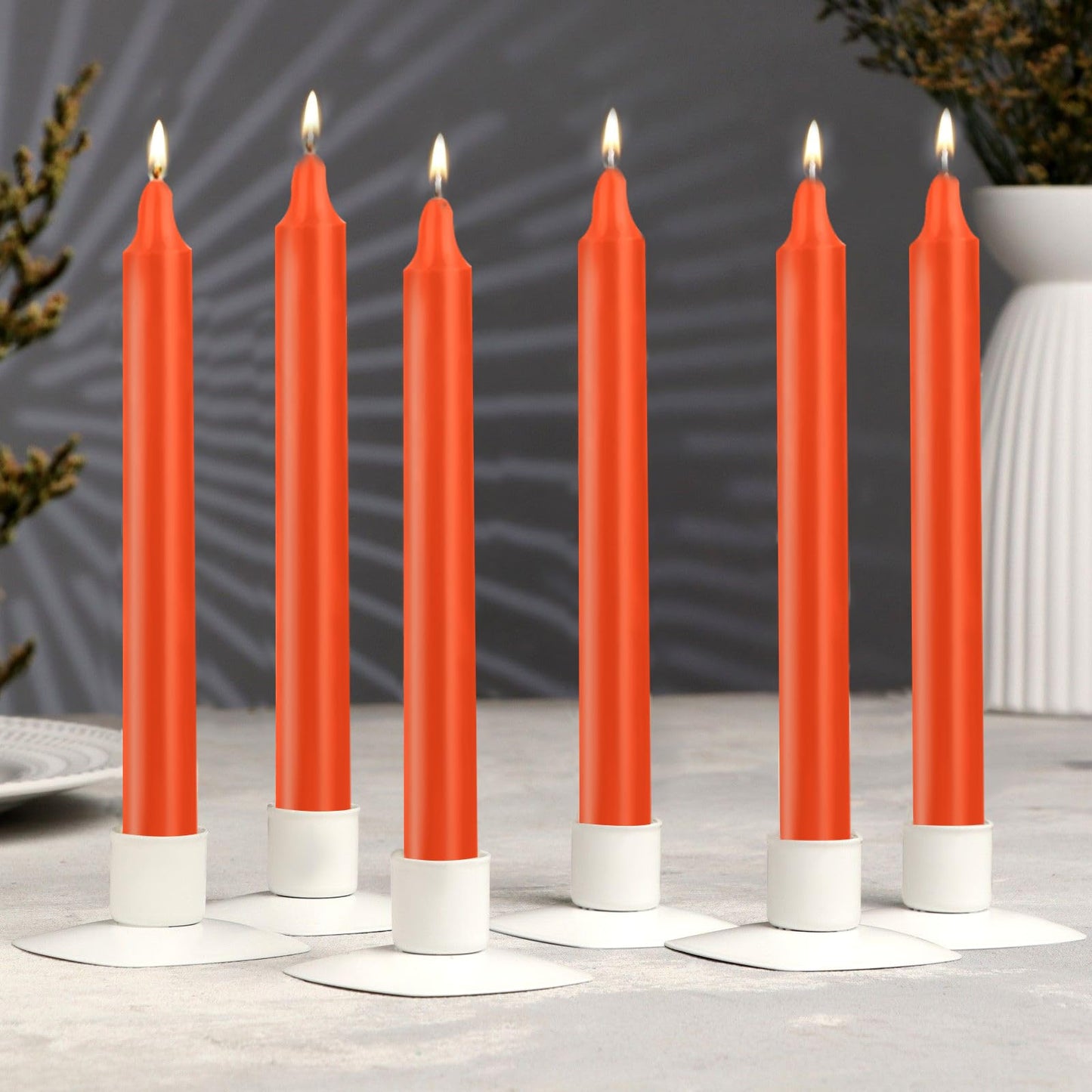 24 Pack Orange Spell Chime Candles – Premium Mini Unscented Taper Candles for Rituals, Prayer, Meditation, Altar, Spells – 4" Tall – Ideal for Witches & Spiritual Practices