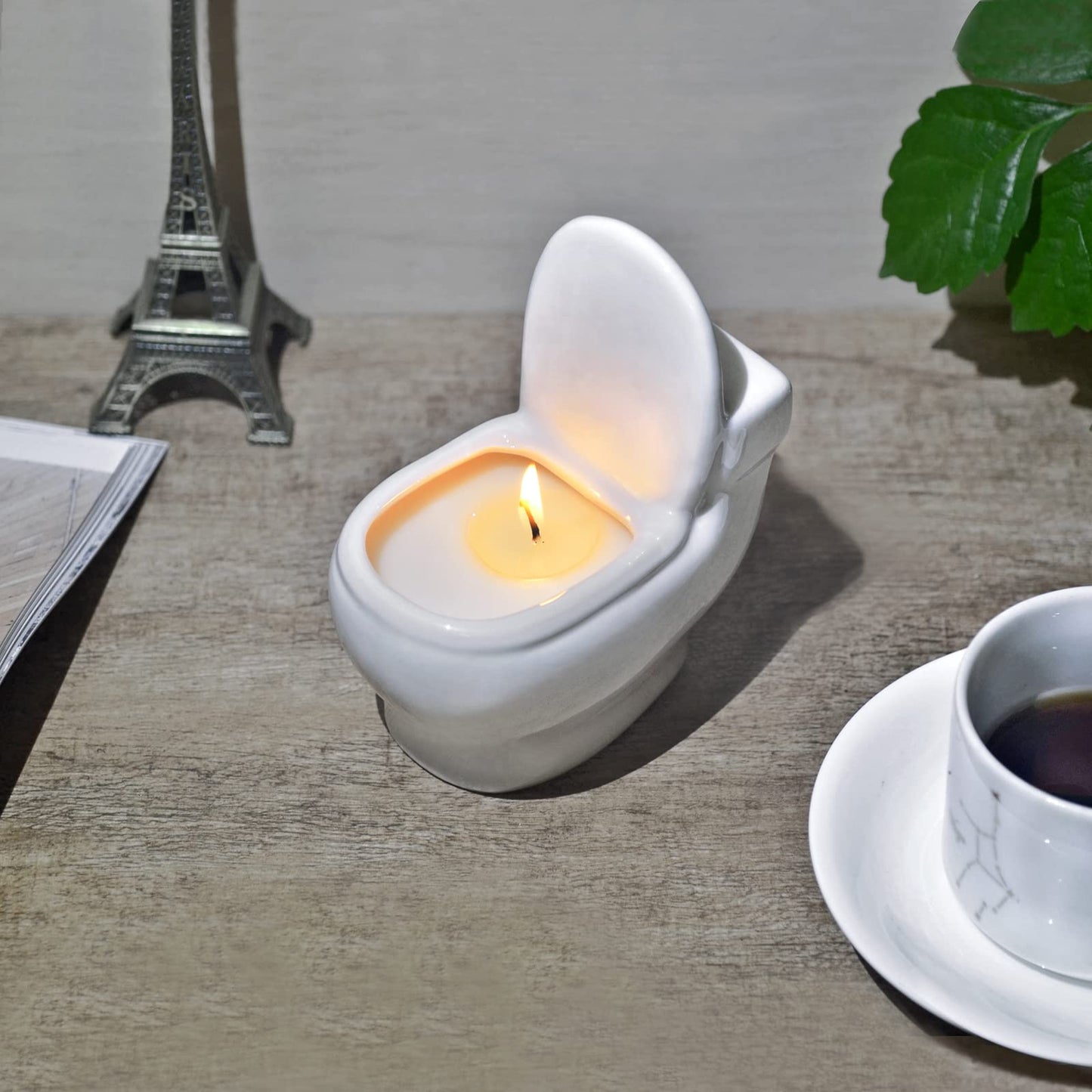 Toilet Shaped Scented Candles,Funny Gag Gift for Women & Men,Lemon Fragrance Aromatherapy Candle is 6 Ounces, Burns for Over 42 Hours,Unique Candles for White Elephant Party,Birthday Prank