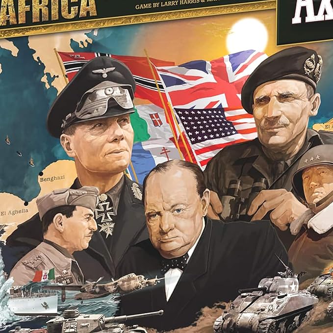 Renegade Game Studios Axis & Allies North Africa WWII Strategy Board Game with 250+ Miniatures - 2-4 Players