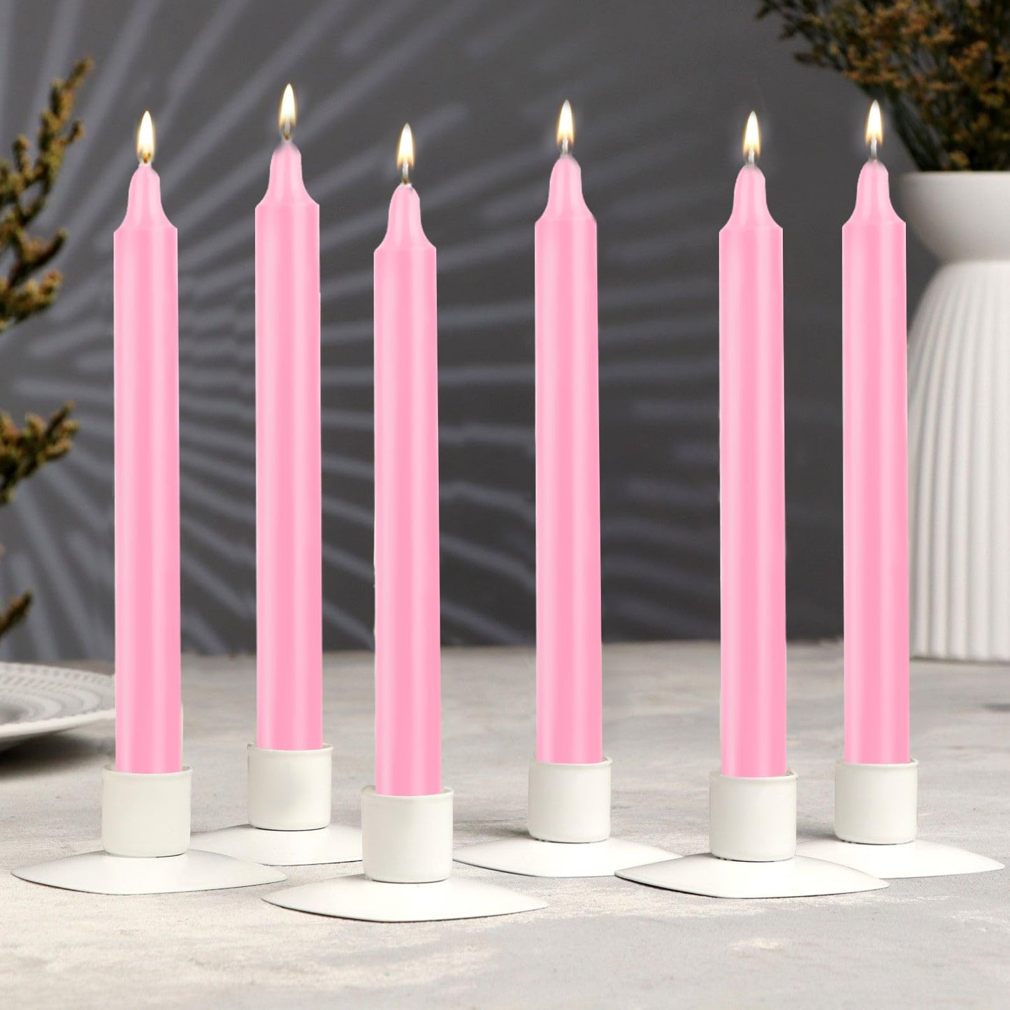 24 Pack Pink Spell Chime Candles – Premium Mini Unscented Taper Candles for Rituals, Prayer, Meditation, Altar, Spells – 4" Tall – Ideal for Witches & Spiritual Practices