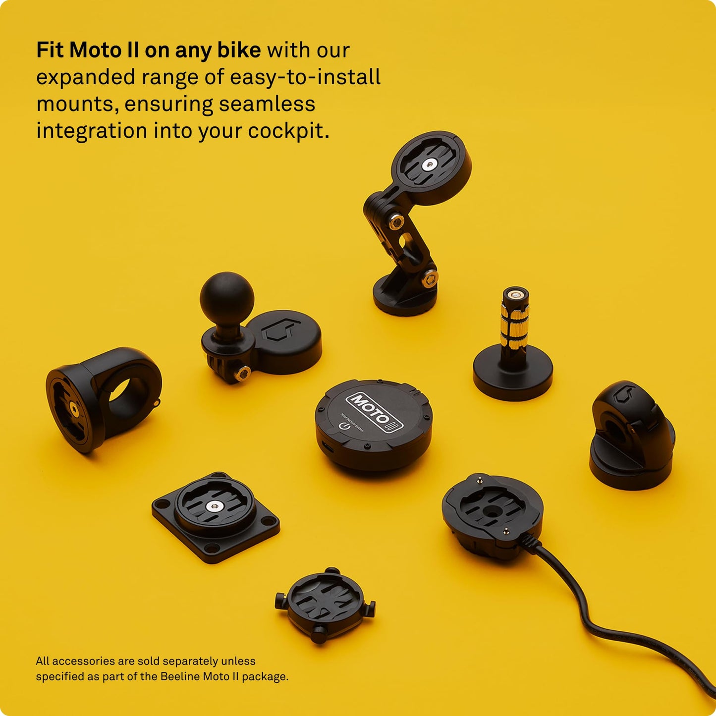 Beeline Moto II Classic Edition - Next Gen Motorcycle GPS Tracker | Compact Design, Waterproof Build, Simple Display & 14-Hour Battery | Glove Friendly Motorcycle Sat Nav Perfect for Adventure
