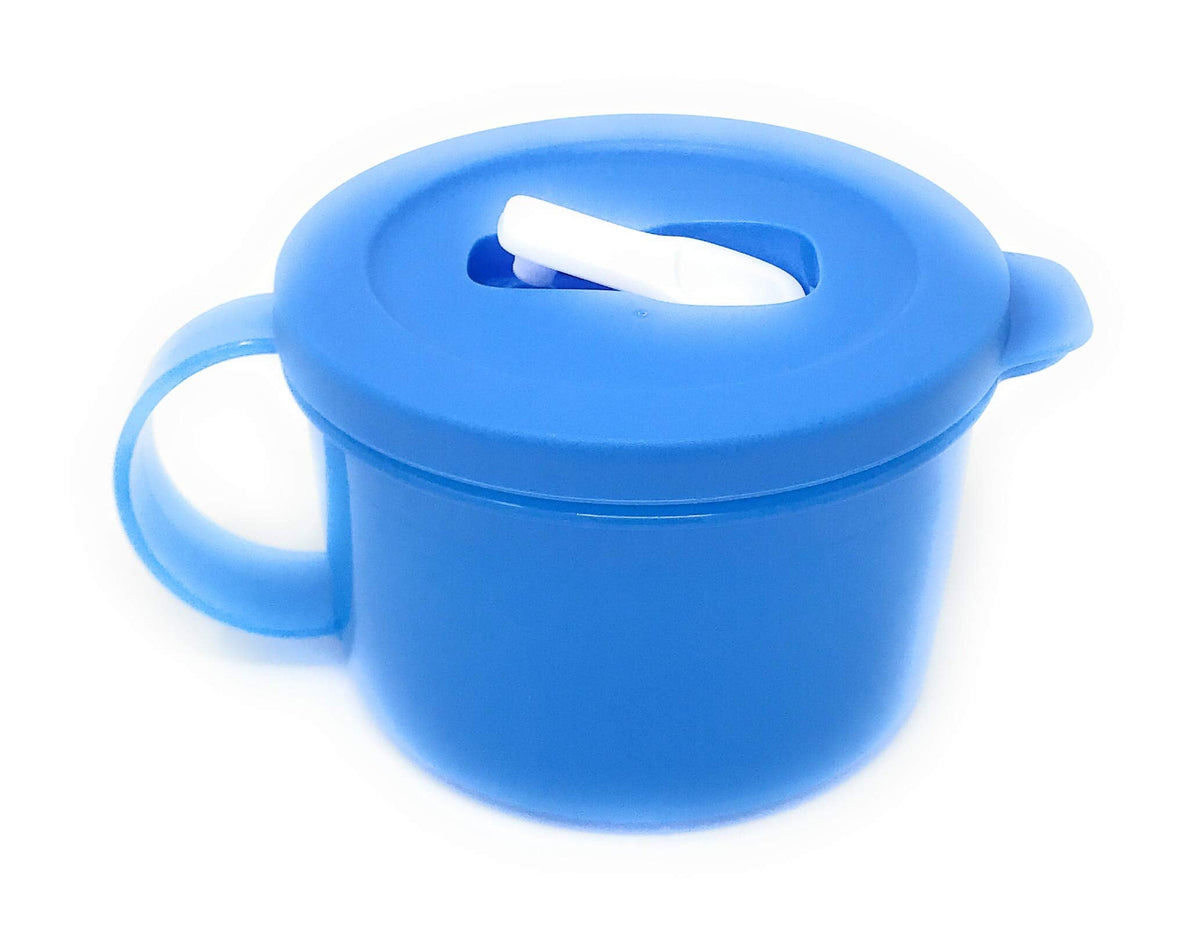 Tupperware Medium Blue Crystalwave Microwave Soup Mug 16 Oz. NEW