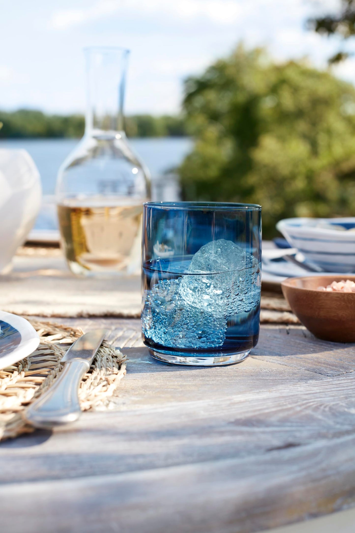 Lenox 895324 Blue Bay Melamine 20-Piece Dinnerware Set, Lightweight Melamine Material