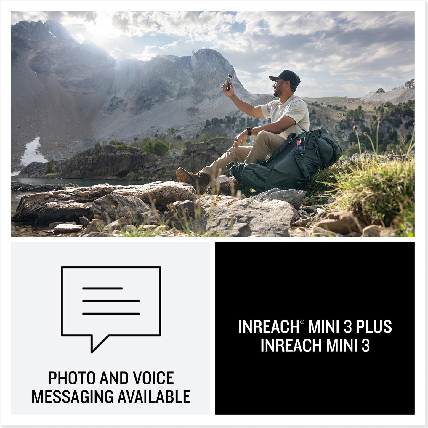 Garmin inReach® Mini 3 Plus, Rugged Global Satellite Communicator with Touchscreen Texting, Photo & Voice Messaging, Emergency SOS Messages & Battery Up to 350 Hours with 10-min inReach® Tracking