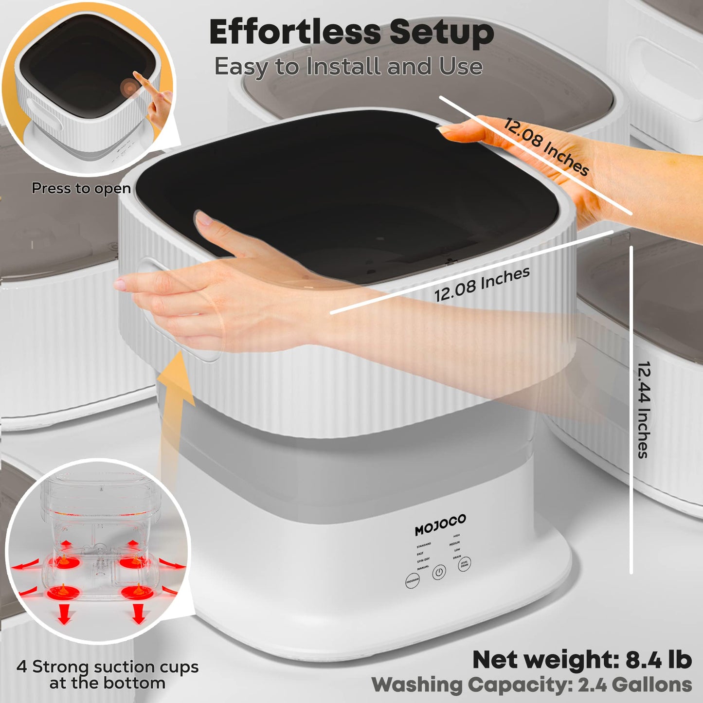 Foldable Washing Machine & Portable Clothes Dryer for Laundry, Baby Clothes, Underwear, Socks