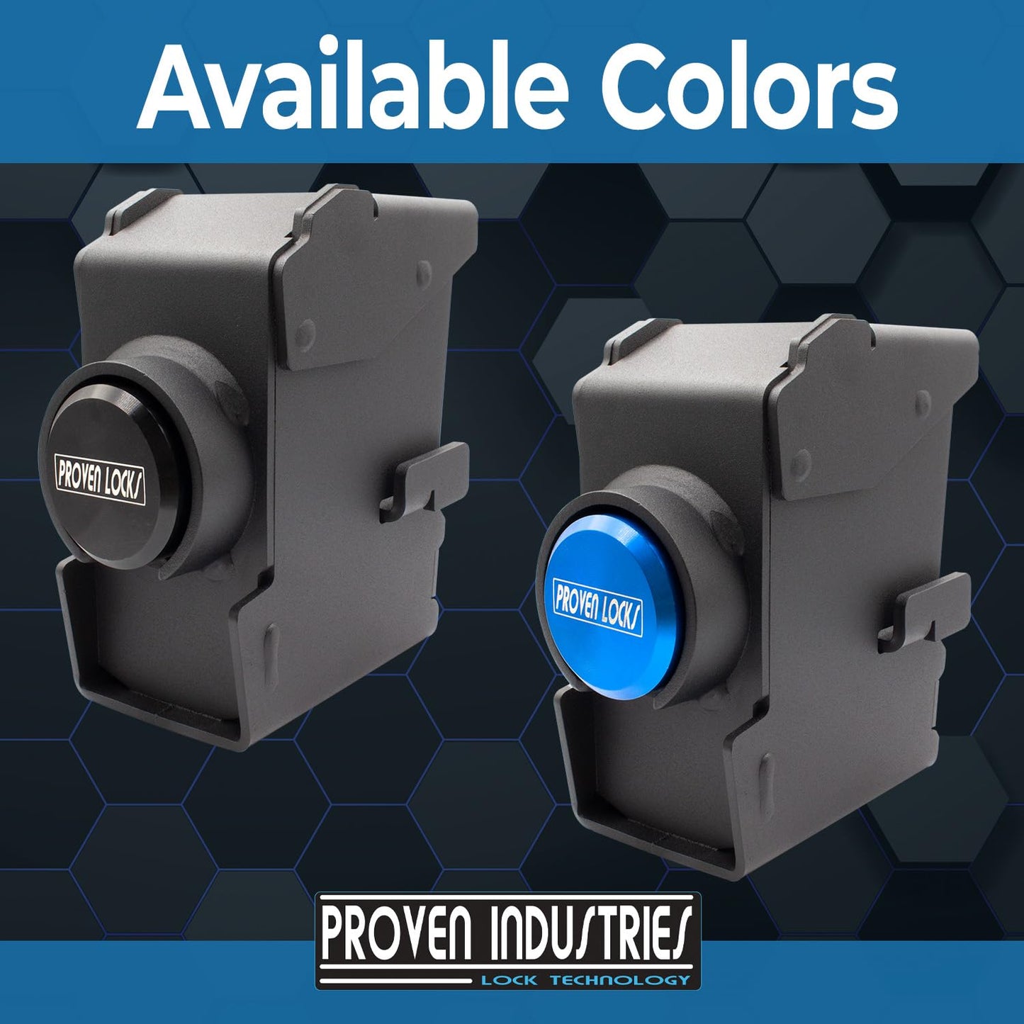 Proven Industries Trailer Lock, Model 2517-D1, Fits 2 5/16 in Demco Cast Trailer Couplers, 2 Keys Included, Heavy-Duty Security, Hardened Steel, Unique Key Design, Made in USA, Blue