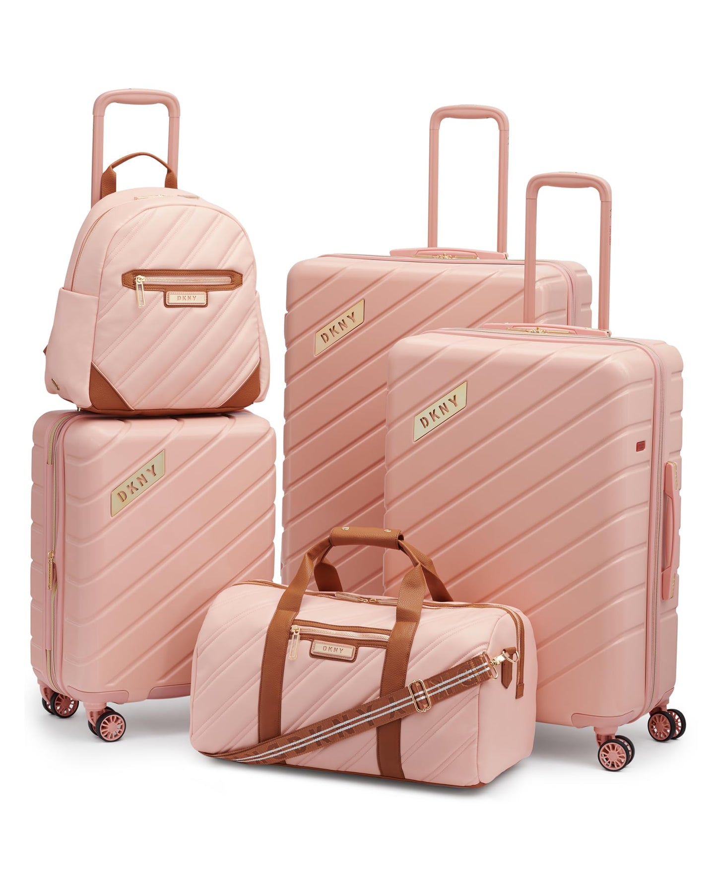 DKNY Unisex Luggage travel,Peach Bloom,19"