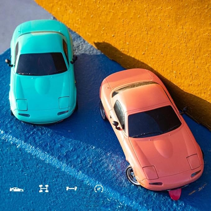 LDRC 1804 1/18 Scale Mini RC Drift Car with Gyro LED Lights RWD Full Proportional 2.4GHz Remote Control Racing Sport Drift Car Indoor Gift for Adult - RTR Version / 1 Battery