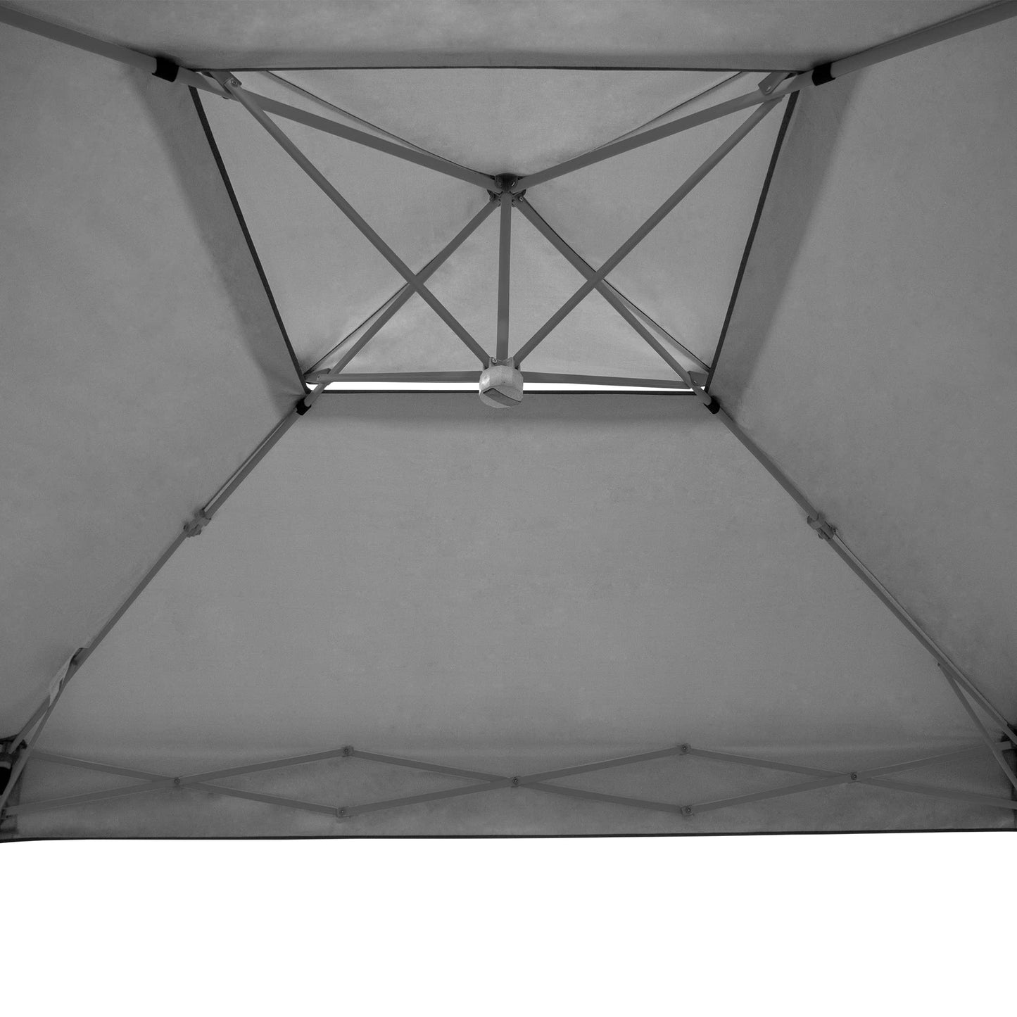E-Z UP Patriot ONE-UP Technology Vented Shelter, 10' x 10', Black Top, Grey Frame