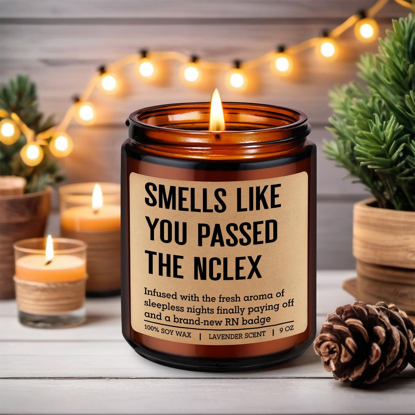 Miracu Candle, Passed The NCLEX, New RN Gifts for Nurses, Registered Nurse Gifts for Women Men, Funny Passing Board Exam, Graduation, Future RN Congratulations Presents Ideas for Nursing School Grad