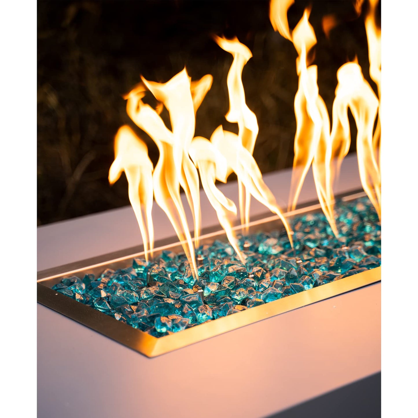 Stanbroil 36 x 12-Inch Rectangle Drop-in Fire Pit Pan with Jet Burner, 304 Stainless Steel Gas Firepit Insert for DIY Firepit Table, High Flame150,000 BTU Max