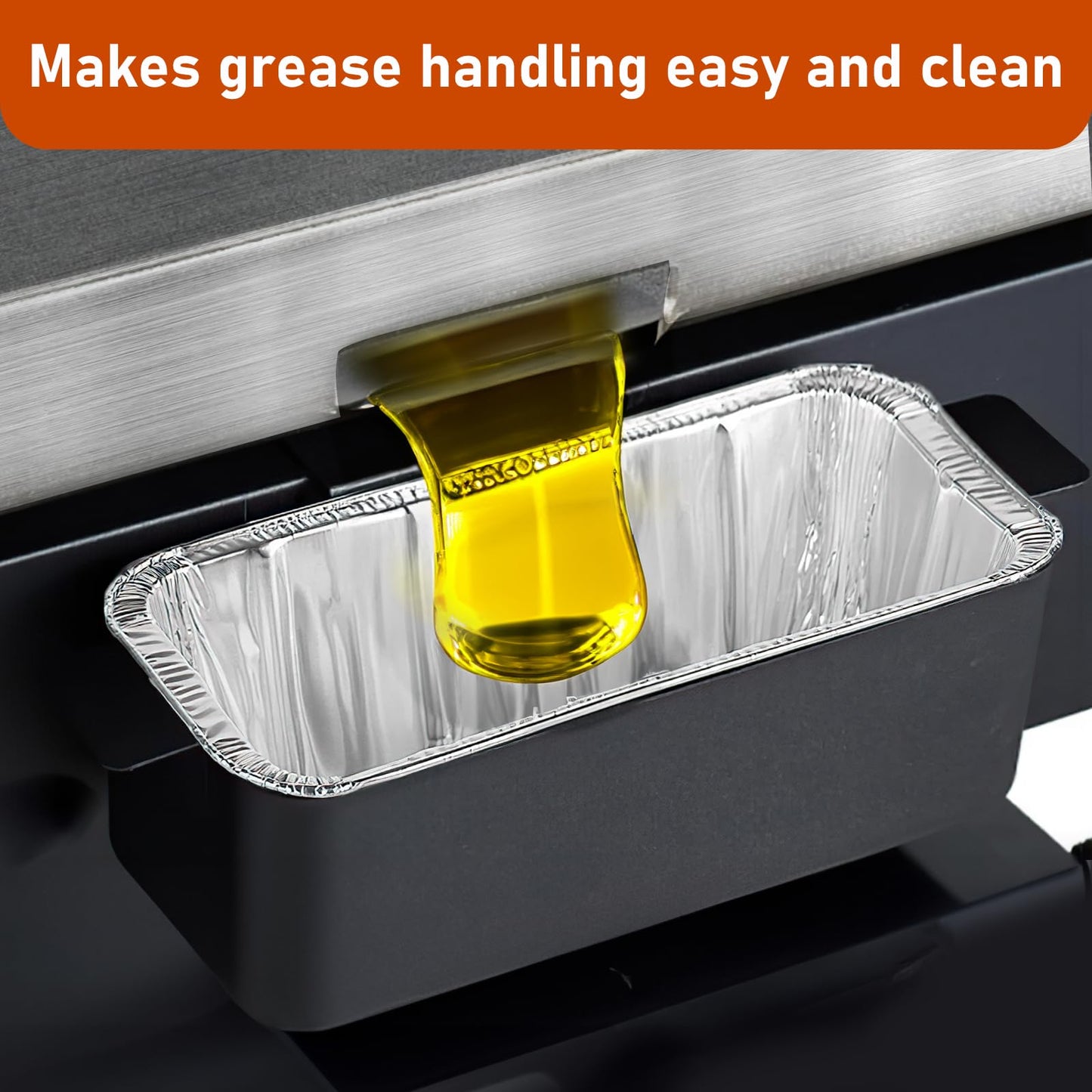 Whaleme Grease Cup Liners for Blackstone Griddle 5017 - Blackstone Griddle Accessories, Disposable Grill Grease Tray, Aluminum Foil Drip Pan Grease Catcher Cup Liner for 17, 22, 28, 36 Inch (30 Pack)